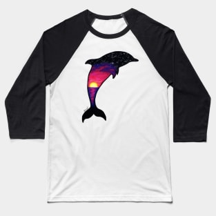 Dolphin Sunset Baseball T-Shirt